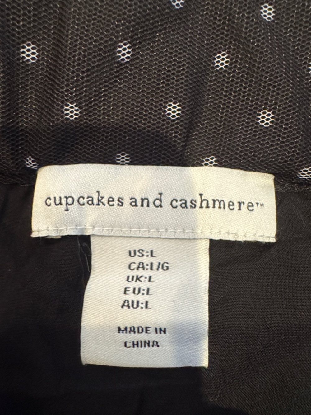 Cupcakes & Cashmere Black Tiered Tulle Midi Skirt Glam Sheer Layers Size Large - Picture 9 of 13